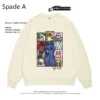 Taylors Cartoon Cat Printed Pullover Swift Round Neck Sweatshirt Hip Hop Harajuku Baggy Oversize Hoodie Streetwear Clothes - Image 3