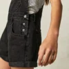 Y2K Vintage Black Denim Rompers Women Sleeveless High Waist Jeans Playsuits Korean Fashion Chic Jumpsuits Overalls Baggy Shorts - Image 2