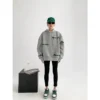 Y2k Streetwear Oversized Hoodies Women Plus Fleece Thick Embroidery Sweatshirts Harajuku Hip Hop Korean Loose Casual Pullovers - Image 3