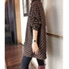 Fashion Vintage Turtleneck Thick Plaid T-shirt Autumn Winter Women's Clothing Loose Korean Long Sleeve Pullovers Tops for Female - Image 2