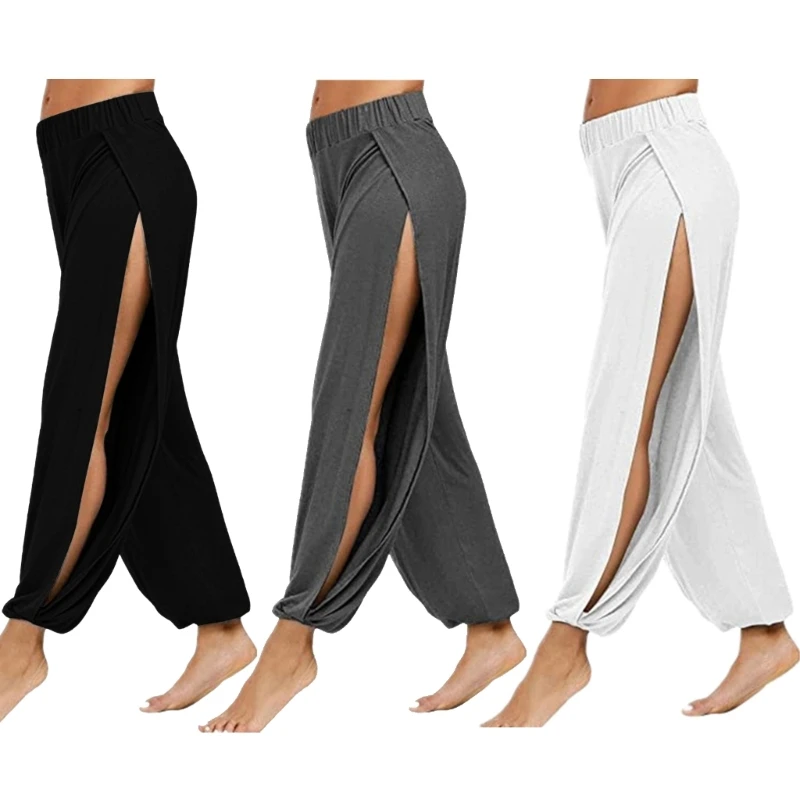 Women's Harem Pants Slit Yoga Dance Pants Swimsuit Bathing Suit Swim CoverUps