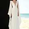 2023 New Arrival Runway Luxury Designer Dresses Female Sexy V Neck Evening Elegant White Long Mermaid French Maxi Dress Women