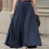 ZANZEA Women Solid Retro Long Skirt Fashion Summer Skirts 2023 Casual Loose A Line Faldas Oversized High Waist Skirts Saias Jupe