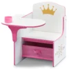 Y Children's Princess Crown Chair Desk with Storage Box, Children's Tables and Chairs Set Study Table for Kids - Image 6