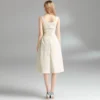 Diamonds Spaghetti Strap Midi Jacquard Dresses for Women Designer Elegant Backless Sexy Prom Party Evening Gown Sleeveless Dress - Image 5