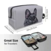 Cute French Bulldog Art Travel Storage Bags Portable Large Capacity Cosmetic Bag for Men Women Multifunctional Makeup Bag - Image 3