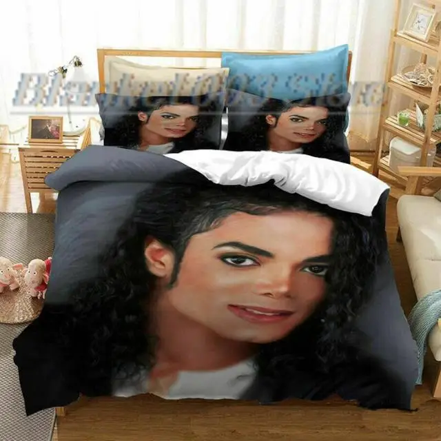 Rock Star Michael Jackson 3D Printed Bedding Set Duvet Cover KING Queen Full Twin Size for Kids Adults Bedroom Decor