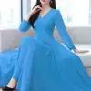 Women Chiffon Blue Boho Beach Yellow Midi Dresses For Party Long Sleeve Elegant Korean Fashion Evening Dress Spring Autumn 2023