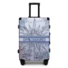 New PVC leather travel luggage Women fashion rolling luggage Men luxury trolley suitcase Aluminum frame boarding password box - Image 5