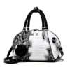 European / American Style Fashion Handbag Yellow Crocodile Pattern Women Tote Bag Ladies Small Shell Messenger Shoulder Bags sac - Image 2