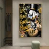 Donald Duck Hunt for Money Golden Graffiti Art Posters and Prints Disney Fashion Luxury Paintings on the Wall Art Pictures Decor - Image 2