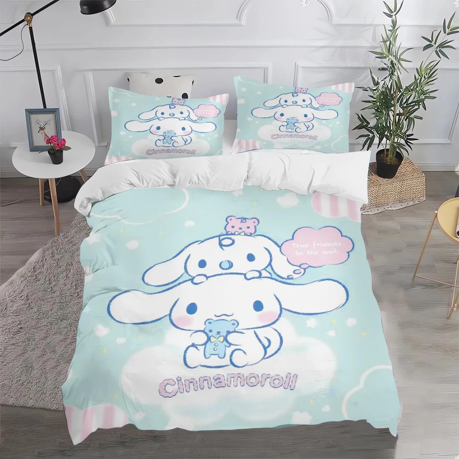 Cinnamoroll Duvet Cover Anime Cartoon Children King Size Set Comforter Bedding Quilt Grade A Printed Queen Twin