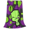 Happy Gir From Invader Zim Fanart Blanket Soft Warm Travel Portable Blanket Invader Zim Fan Art Gir Happy Dance - Image 3