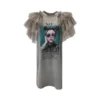 French Vintage Mesh Splicing Graphic T-shirt Dresses for Women Summer Sexy Loose Dress Female Girls New Kawaii Outerwear Clothes - Image 5
