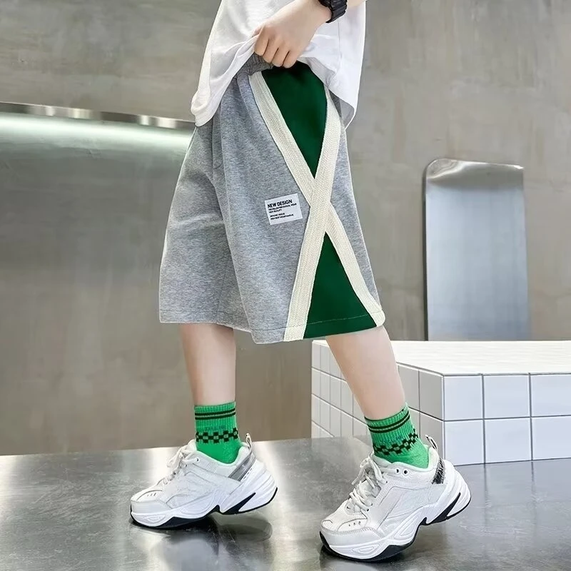 Summer Boys' Shorts Daily Casual Sports Short Pants High Street Fashion Children's Wear X Montage Boys Pants New 2024