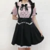 Sweet Lolita Fashion All Match Blouses Women Japanese Summer Y2k Aesthetic Ruffled Bow Shirts Girly Kawaii Off-Shoulder Tops - Image 2