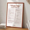 I Love You In Taylor-Swift Lyrics Way Poster Retro Singer Music Quotes Canvas Painting Wall Art Pictures Home Room Decor Gift - Image 3