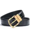 Luxury Designer Men Real Crocodile Belt Pin Buckle Business Man Formal Belts For Suit Pants New Genuine Leather Strap Waistband