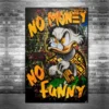 Disney Graffiti No Money No Funny Poster Canvas Painting Cartoon Donald Duck Abstract Wall Art Prints Kids Room Home Decoration - Image 2