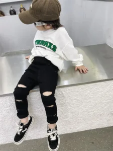 2022 Kids Boys Jeans Fashion Clothes Casual Pants Denim Clothing Children Baby Boy Popular Cowboy Long Trousers - Image 5