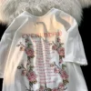 plus size top 100℅ cotton oversized printed graphic t shirts funny harajuku fashion anime men clothing women tees streetwear - Image 3