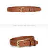 2024NewKorean Fashion Simple Thin Belts Ladies Leather Belt Alloy Pin Buckle Retro Jeans Belt Designer Girdle Women High Quality