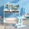 Cross-Border Hand-Cranking Adjustable Children's Learning Table and Chair Set Kindergarten Tutorial Class School Desk and - Image 3