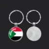 Jordan Keychain Kuwait Keyring Wooden Keyring National Flag Cabochon Glass Small Pendant Multiple Keychains - Image 6