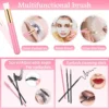 False Eyelash Extension Kit Set Beginner Mannequin Head Lash Brush Tweezers Scissors Lashes Pad Storage Accessories Makeup Tool - Image 2