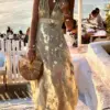 Summer Hollow High Waist Hem Tank Dress Elegant Gold Print Sleeveless Long Dress Sexy Deep V Neck Off Shoulder Boho Party Dress