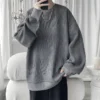 2024 Hoodies Jacquard Sweatshirt Mens White Pullover Streetwear Casual Fashion Clothes Mens Oversized Korean Harajuku T Shirt - Image 3