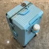 Large Capacity Travel Luggage Aluminum frame Suitcase pull rod Case 24/28/32 " with Cup Holder Travel Case Combination box - Image 5