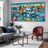 Colorful Pop Art Painting Cartoon Graffiti Canvas Painting Posters and Prints Wall Art Picture for Living Room Home Decor - Image 5