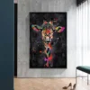 Giraffe Graffiti Art Abstract Canvas Paintings on the Wall Art Posters and Prints Animals Modern Pictures For Kids Room Decor - Image 3