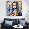 Graffiti Klok Meng Street Art Canvas Prints Abstract Karakter Muurschildering Woonkamer Home Decor Schilderen Poster: - Image 2