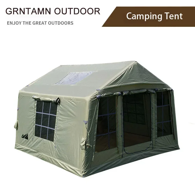 Camping Tent Travel Cube Inflatable House Air Full Folding Awnings Large Tent 8 People Family Campaign One-touch Tent Waterproof