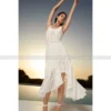 Niche resort style heavy cut-out embroidery waisted bubble sleeve dress patchwork style fishtail dresses - Image 3