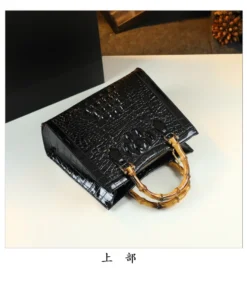 Tote Bag Crocodile Handle Slanting Cross Shoulder Women's Bag Premium Sense Ladies Bamboo Handbag Tote Mom Bag 2023 New - Image 5