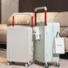 New Design Wide Handle Travel Suitcase Carry-On Luggage Trolley Case With Cup Holder USB Charging 20 Inch Cabin Rolling luggage - Image 3