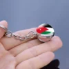 Flag Keychain Syria Iran and Jordan Kuwait Georgia Iraq Flag Keychain Flag Pendant Double Sided Glass Ball Jewelry Keyring - Image 2