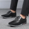 Men Sneakers Shoes Fashion Brand Classic Lace-Up Casual Loafers Pu Leather Shoes Black Breathable Business Men Shoes Big Size - Image 5