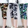 CUHAKCI Fitness Leggins Polyester Capris Workout Trousers Camouflage Printed Leggings Sexy Women Lady Army Green High Elastic