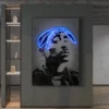 Neon Design Hip Hop Rapper Star 2Pac Singers Posters Canvas Painting Abstract Graffiti Wall Art Home Room Bar Decor No LED - Image 4