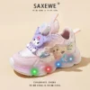 Kuromi Anime Kawaii Sanrio Girly Heart Casual Sneakers Cute Cartoon Princess Waterproof Light Shoes Lovely Gifts for Kids - Image 3