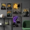 Neon Design Hip Hop Rapper Star 2Pac Singers Posters Canvas Painting Abstract Graffiti Wall Art Home Room Bar Decor No LED - Image 2