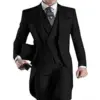 Classic Long Bridegroom Tuxedo Formal Custom Design Tailcoat Men Party Groomsmen Suits For Wedding Tuxedos Jacket Pants Vest