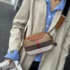 Genuine Leather Women Bag Small Canvas Crossbody Handbag Wide Strap Trendy Square Flap Designer Luxury Sling Shoulder Bags Box - Image 6