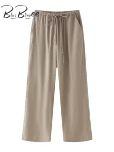 BlingBlingee Summer Pajama Style Women Kimono Blouse Suits Traf Long Sleeve Oversize Shirt Female Loose Top Wide Pants Sets Y2K - Image 2