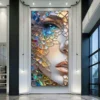 3d Visual Effect Fashion Woman Magazine Poster Print Fantasy Glass Cracked Woman Portrait Canvas Painting Living Room Home Decor - Image 4