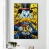 Disney Donald Duck B Bitcoin Money Art Canvas Painting Funny Color Graffiti Wall Poster Prints Living Room Home Pictures Decor - Image 4